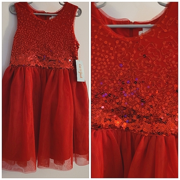 Cat & Jack Beautiful Red Dress - Picture 1 of 6